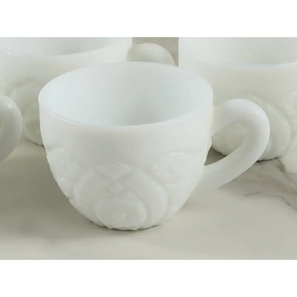 The Concord Milk Glass Punch Mug Cups 2 3/4